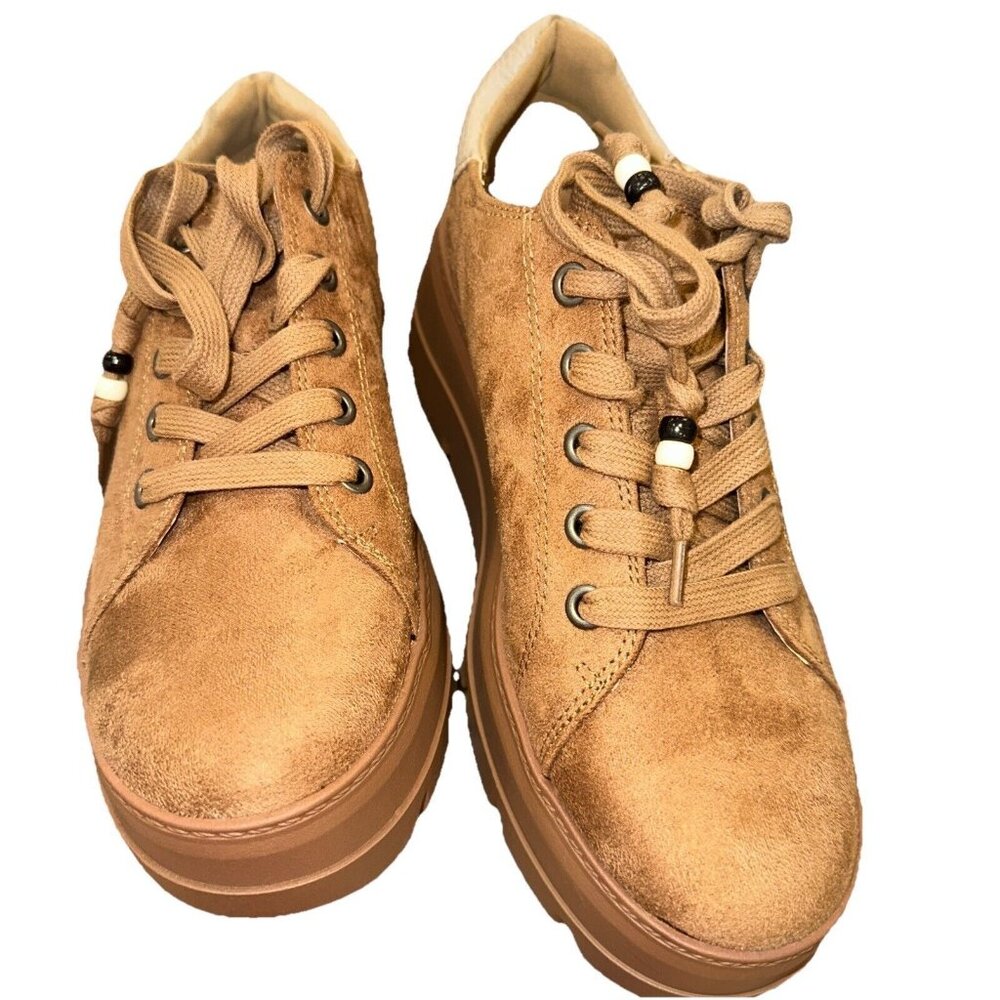 Zodiac Bea Brown Platform Shoes Suede LaceUp Women 9NWB - Picture 1 of 5